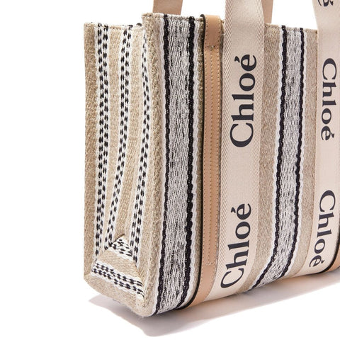 Beige Linen Tote Bag