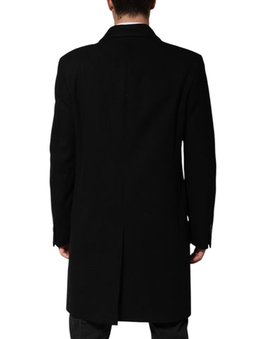 Black Heraldic Patch Single Breasted Blazer Jacket