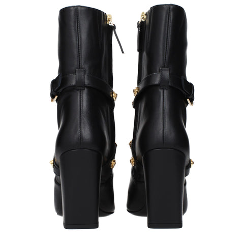 Black Leather Ankle Boots