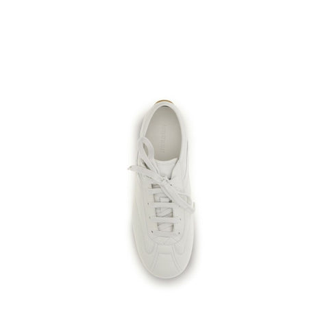 White Calf Leather Bos Taurus Athletic Sneakers