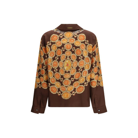 Brown Fabric Pattern Shirt