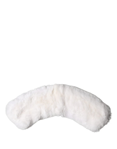 White Fur Shoulder Collar Wrap Shawl Scarf