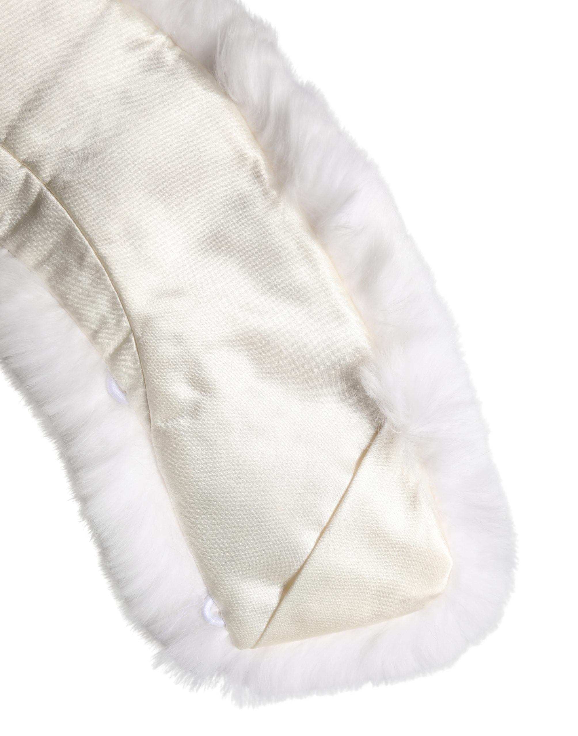 White Fur Shoulder Collar Wrap Shawl Scarf
