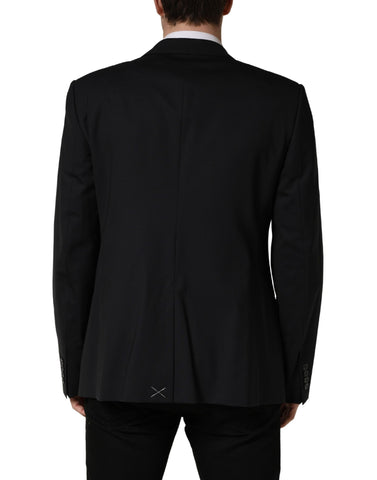 Blue Single Breasted 2 Button Suit Jacket