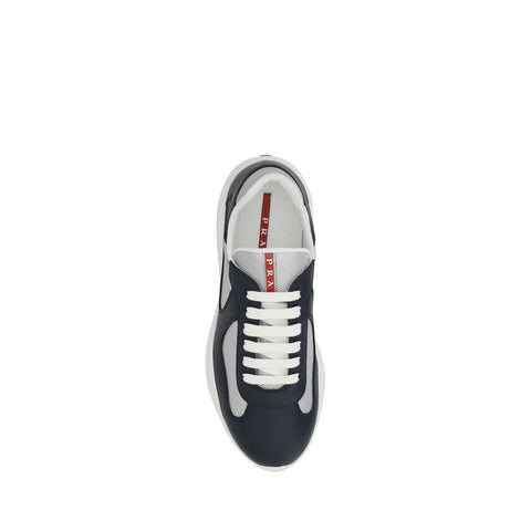 Blue Polyamide Athletic Sneakers