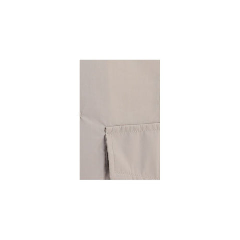 Beige Cotton Full-Length Jacket