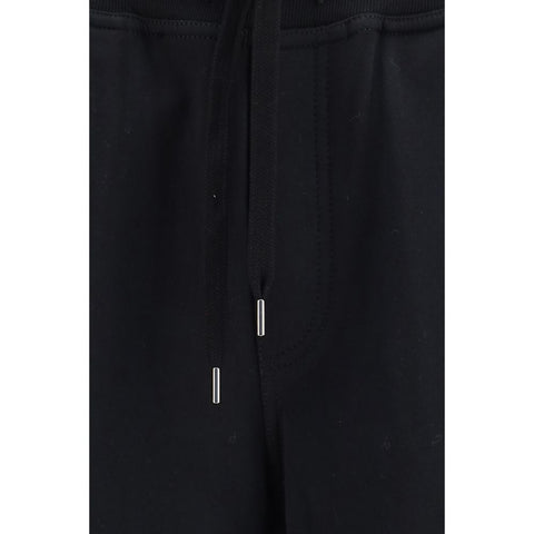 Black Cotton Bermuda Shorts