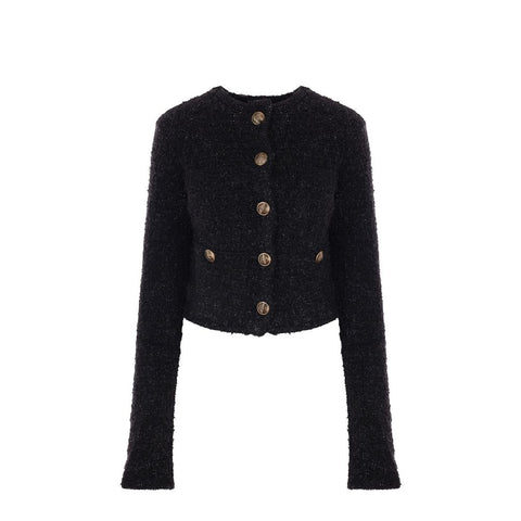 Black Cotton Cardigan