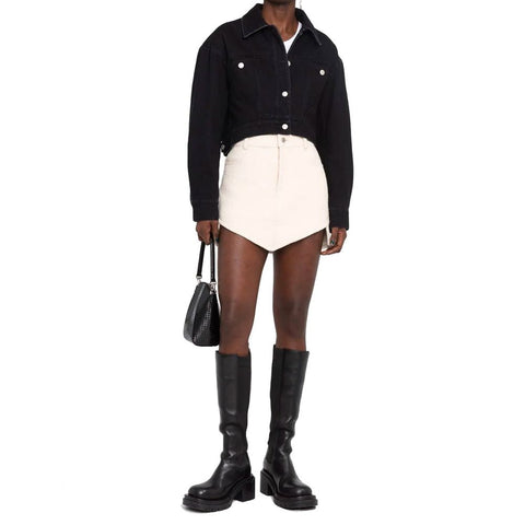 Black Cotton Denim Jacket