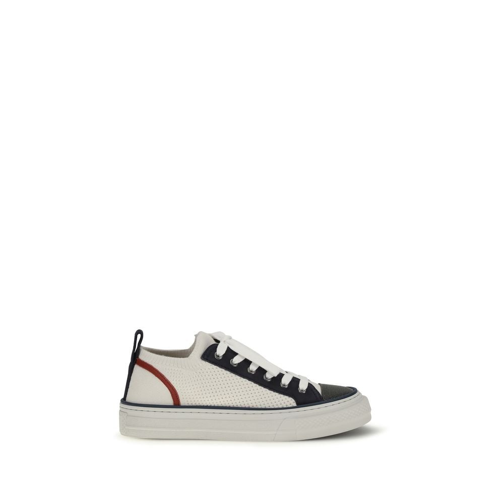Multicolor Cotton Low Top Sneakers