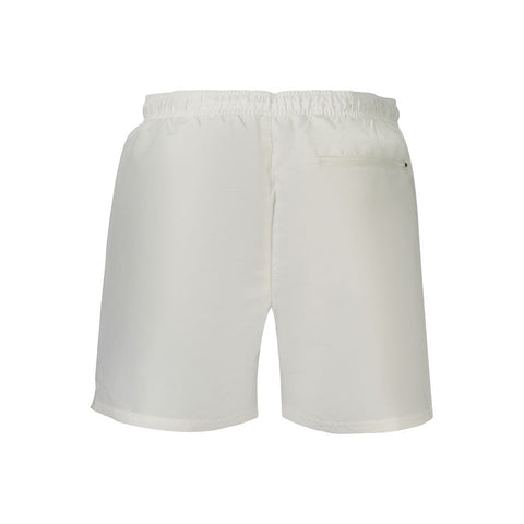 White Polyester Men's Short