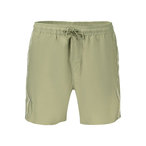 Green Polyester Men's Swim Short
