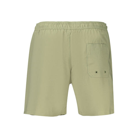 Green Polyester Men's Swim Short