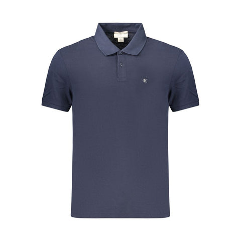 Blue Cotton Men's Polo Shirt