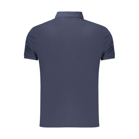 Blue Cotton Men's Polo Shirt