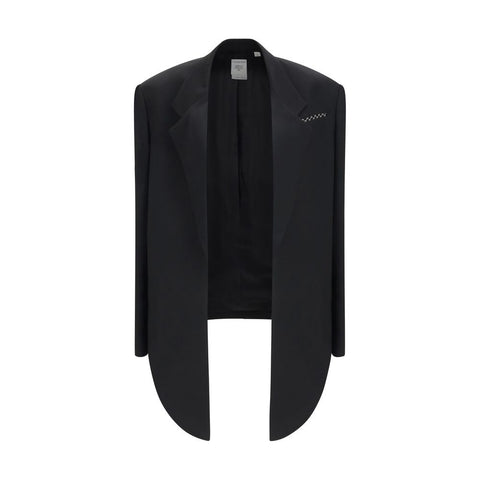 Black Viscose Full-Length Jacket
