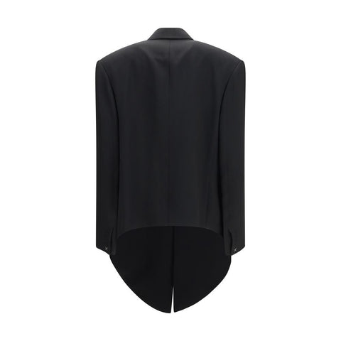 Black Viscose Full-Length Jacket