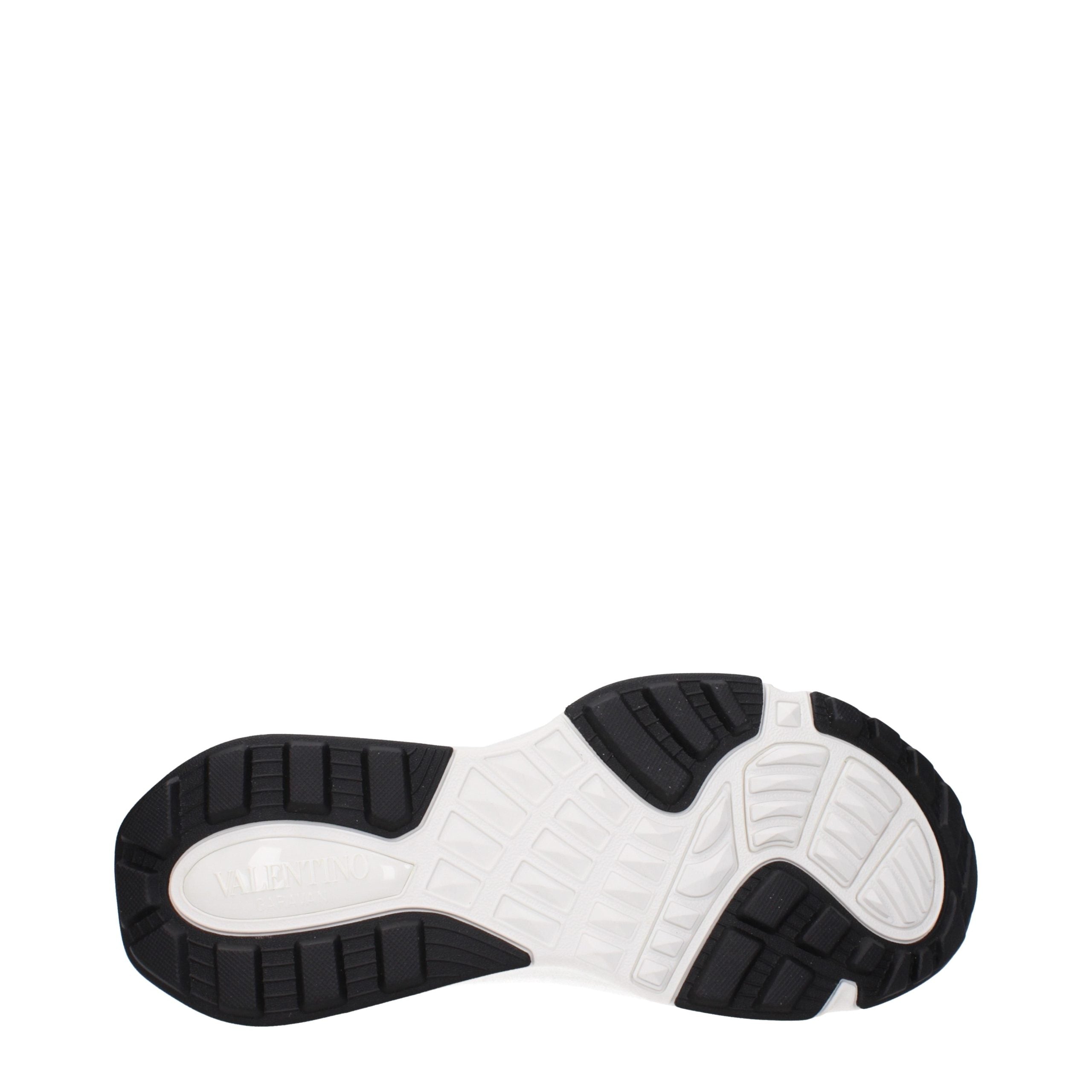 White Fabric Athletic Sneakers