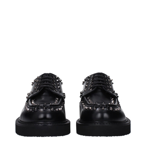 Black Leather Oxfords And Derbies
