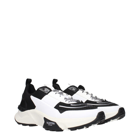 Black Fabric Athletic Sneakers