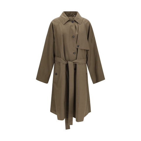 Bicolor Cotton Trench Coat