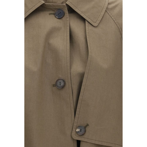 Bicolor Cotton Trench Coat