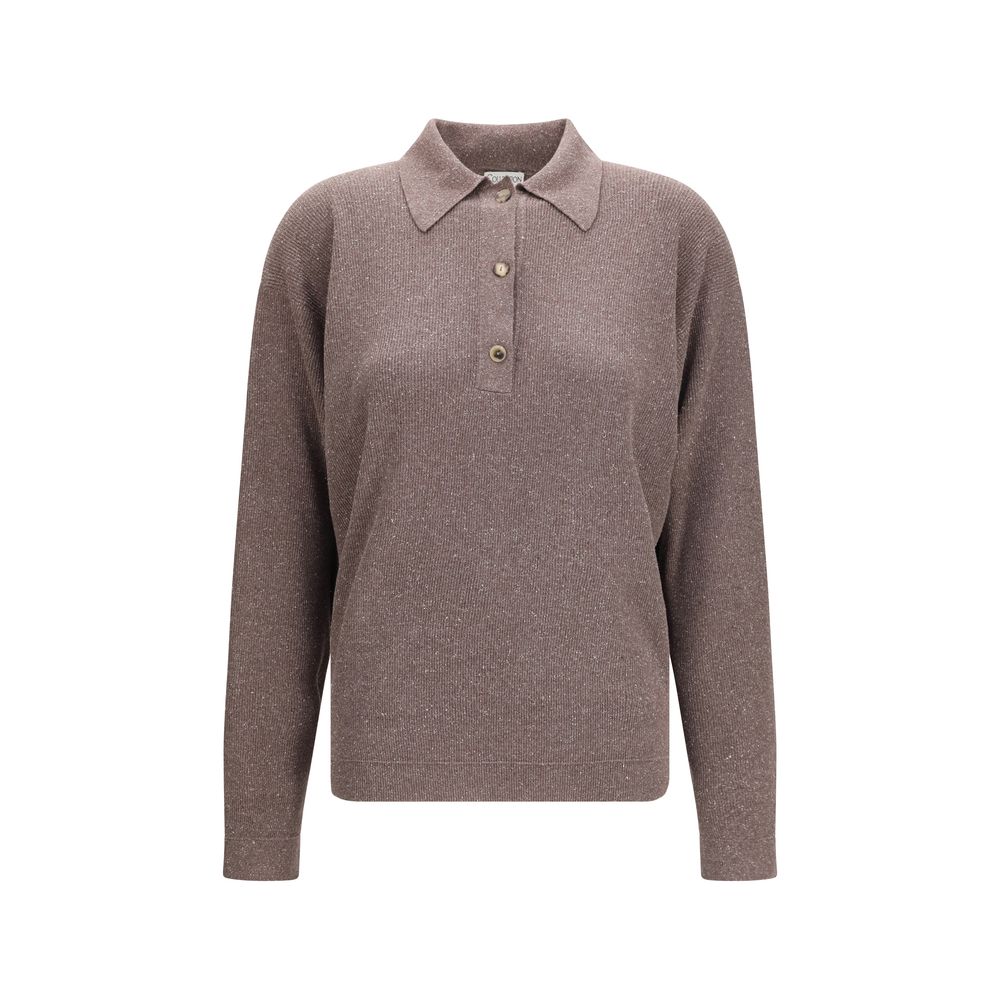 Brown Silk Sweatshirt