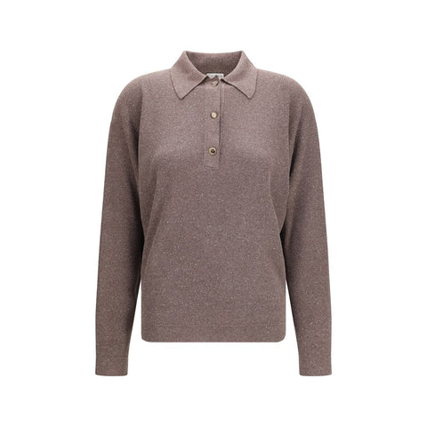 Brown Silk Sweatshirt