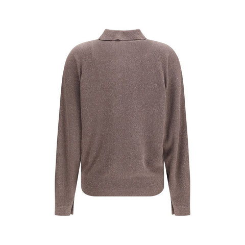 Brown Silk Sweatshirt