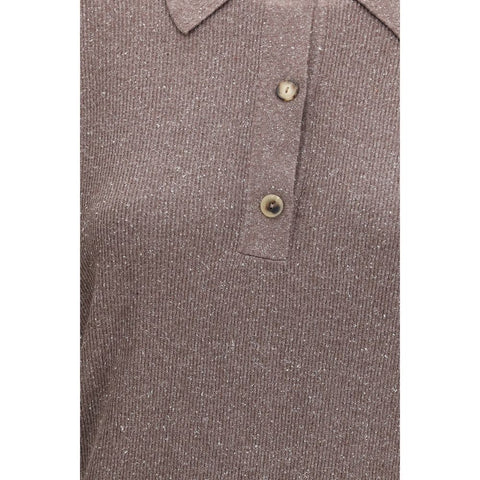Brown Silk Sweatshirt