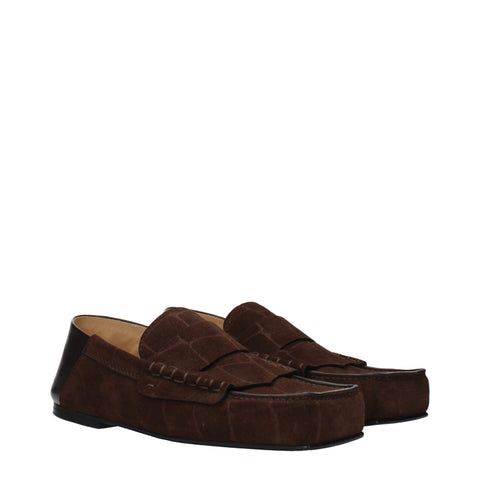 Brown Leather Slip-On Loafers
