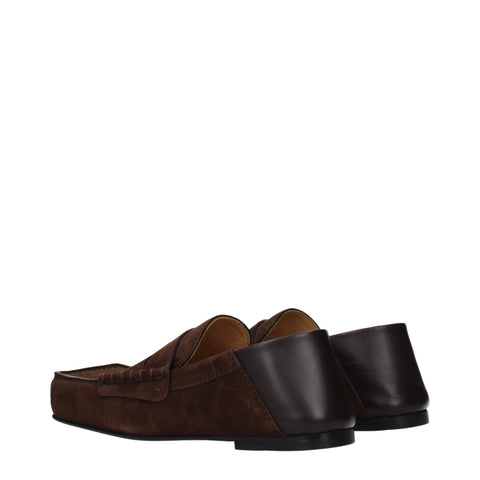 Brown Leather Slip-On Loafers