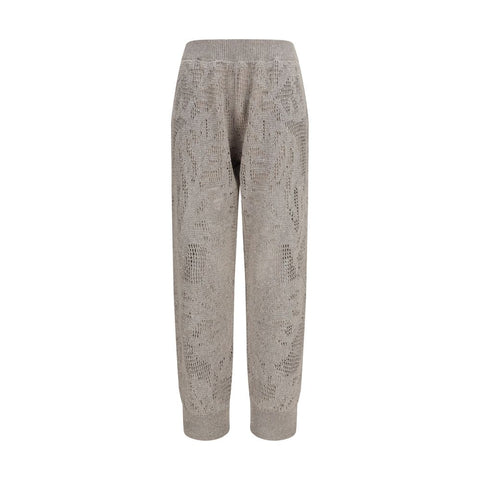 Beige Linen Casual Pants