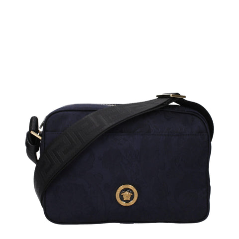 Blue Fabric Crossbody Bag