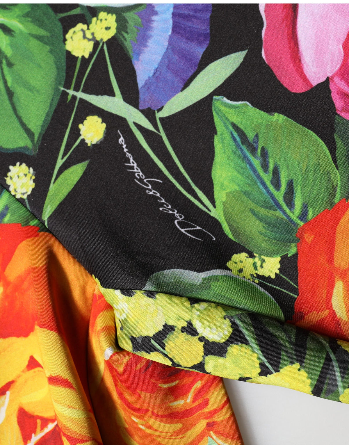 Multicolor Floral Stretch Jersey Leggings Pants