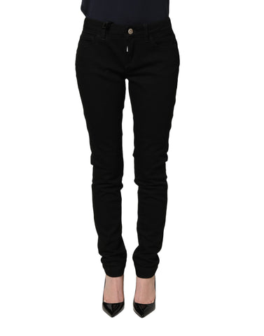 Black Queen Embroidery PRETTY Denim Jeans