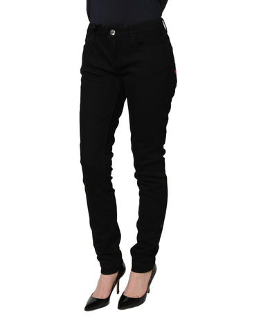 Black Queen Embroidery PRETTY Denim Jeans