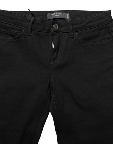 Black Queen Embroidery PRETTY Denim Jeans
