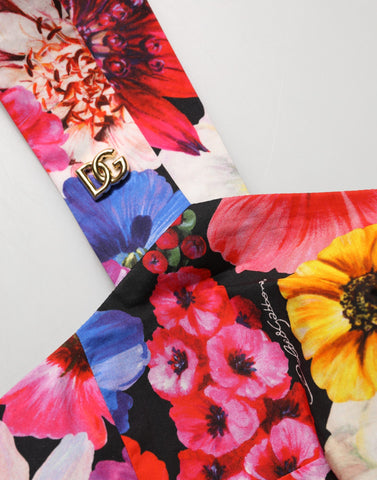 Multicolor Floral Cropped Bustier Tank Top