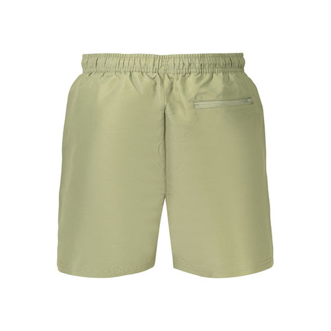 Green Polyester Men's Swim Shorts