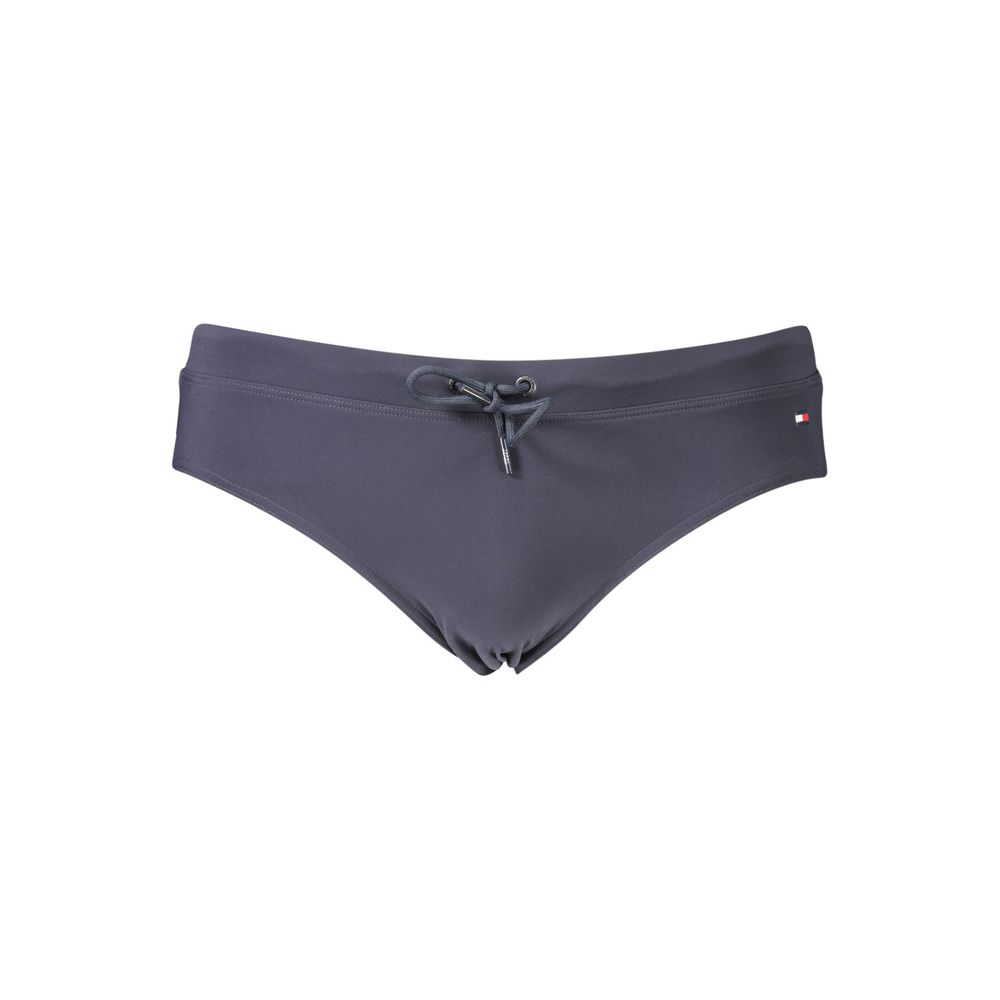 Blue Polyester Men's Swimwear