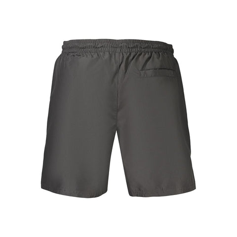 Black Polyester Men's Swimwear
