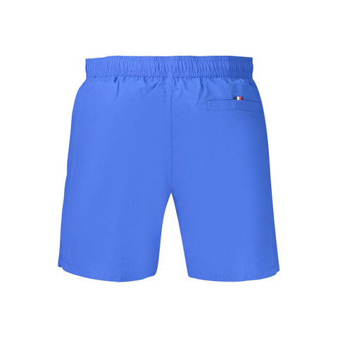 Blue Polyester Men's Shorts