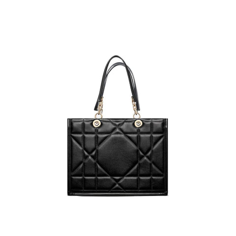 Black Leather Tote Bag