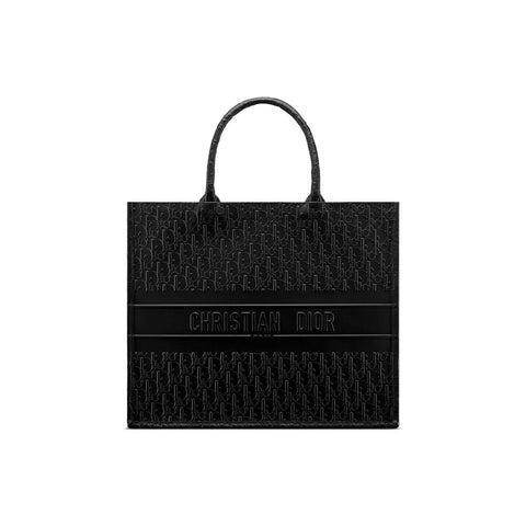 Black Calfskin Tote Bag