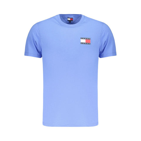 Blue Cotton Men's T-Shirt