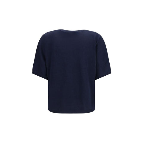 Blue Cashmere Sleeveles Sweater