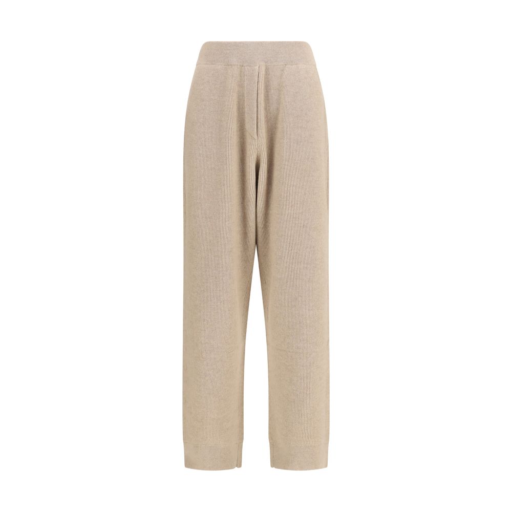 Beige Cashmere Casual Pants