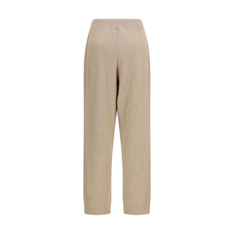 Beige Cashmere Casual Pants