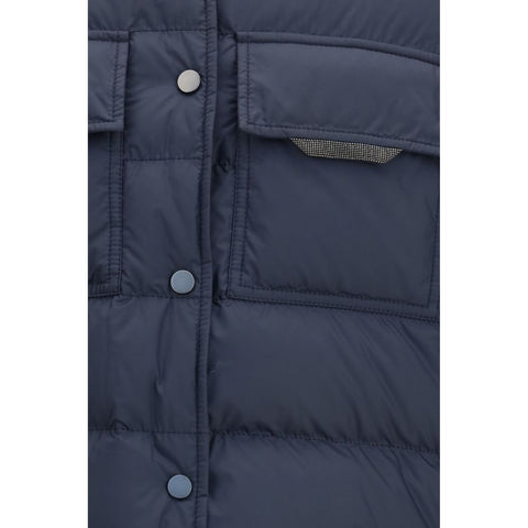 Blue Polyester Jacket